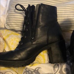 Black high top boots